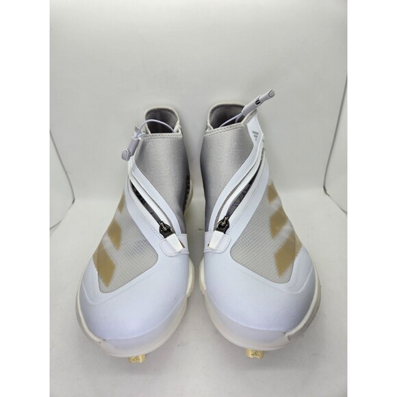 Adidas Adizero Impact+ Metal Baseball Cleats Mens 7.5 White Gold Athletic if8483